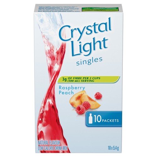 Crystal Light Drink Mix Singles Raspberry Peach 54 g