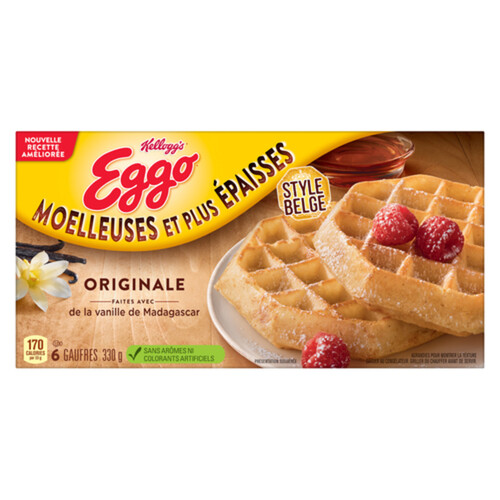 Kellogg's Eggo Frozen Waffles Thick & Fluffy Original 6 Counts 330 g