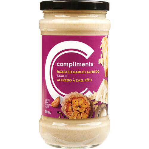 Compliments Alfredo Sauce Roasted Garlic 410 ml