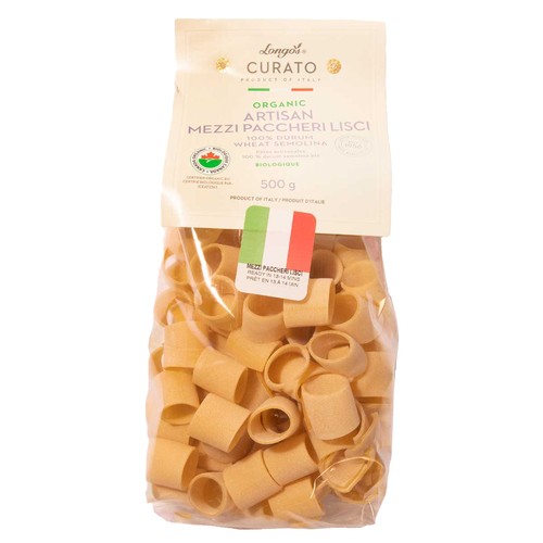Longo's Curato Organic Artisan Mezzi Paccheri Lisci 500 g