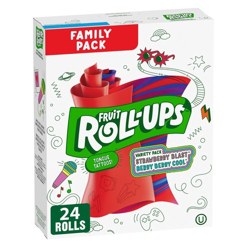 Betty Crocker Fruit Roll-Ups Fruit Flavoured Snacks Variety Pack 24 x 14 g