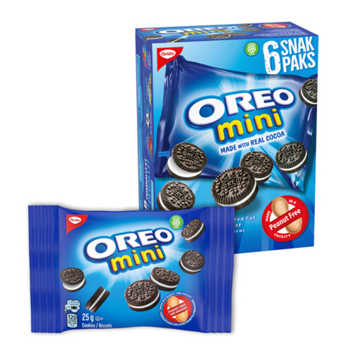 Oreo Peanut-Free Chocolate Sandwich Cookies Oreo Mini Original 150 g