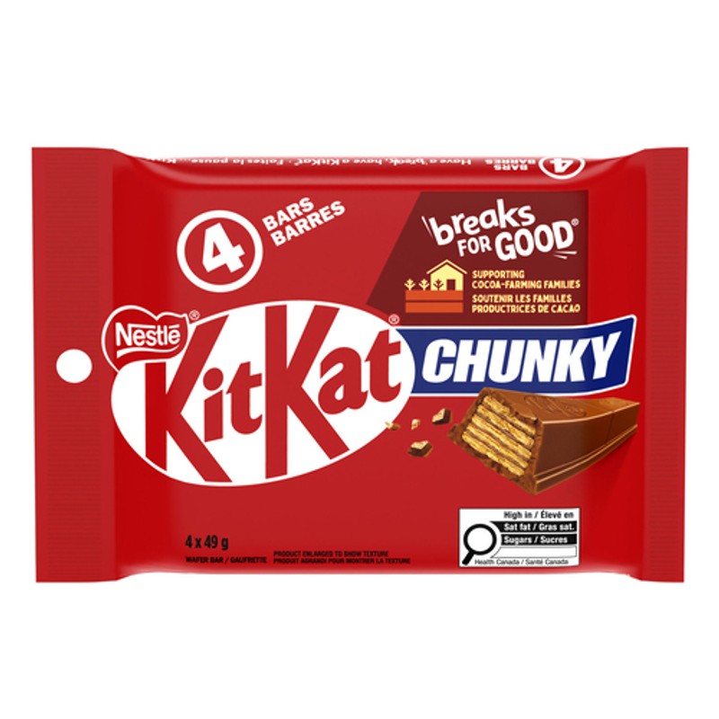 Kit Kat Chunky Wafer Bars Milk Chocolate 4 x 49 g - Voilà Online ...
