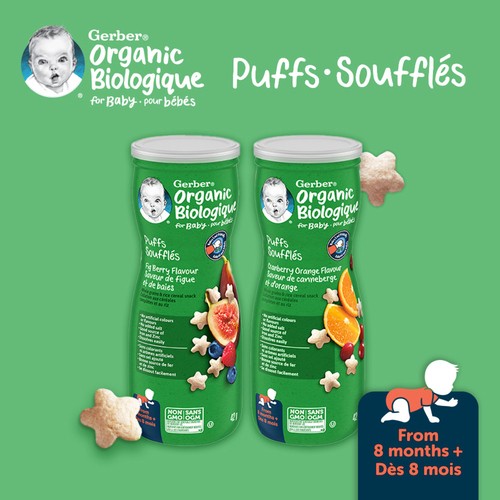 Gerber Organic Puffs Fig Berry Baby Snacks 42 g