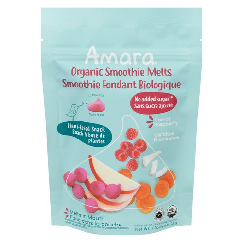 Amara Organic Smoothie Melts Carrot Raspberry 23 g
