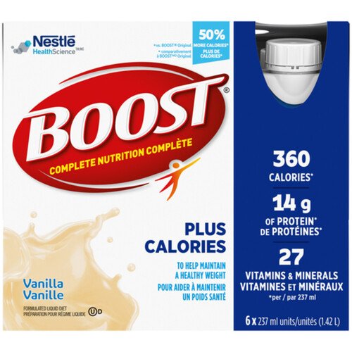 Nestle Health Science Boost Meal Replacement Diet Drink Vanilla 6 x 237 ml