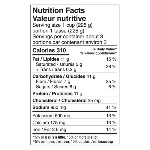 Marie Callender's Frozen Entree Three Cheese Ziti 709 g