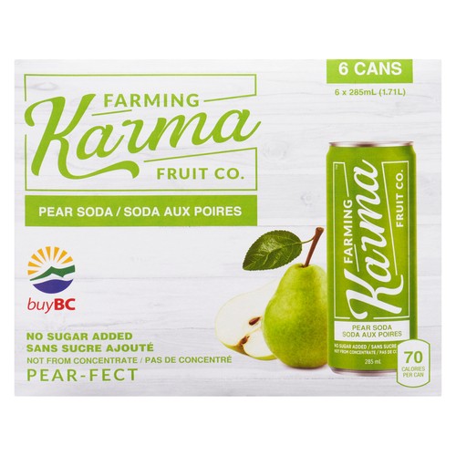 Farming Karma Soda Pear 6 x 285 ml (cans)