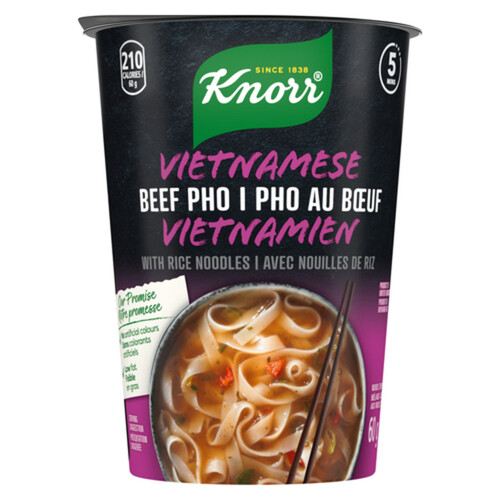 Knorr Rice Noodle Cup Vietnamese Beef Pho For A Light Soup Meal Ready In 5 Mins 60 g