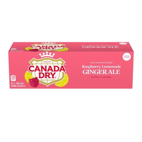 Canada Dry Ginger Ale Raspberry Lemonade 12 x 355 ml (cans)
