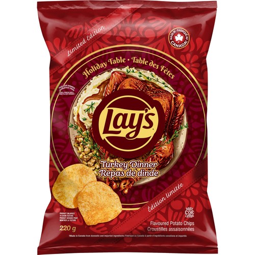 Lay's Potato Chips Turkey Dinner Flavoured 220 g