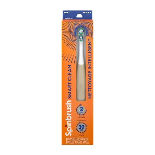 Spinbrush Toothbrush Smart Clean Champagne 1 Count