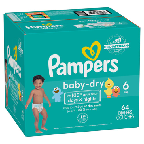 Pampers Baby Dry Diapers Size 6 64 Count - Voilà Online Groceries