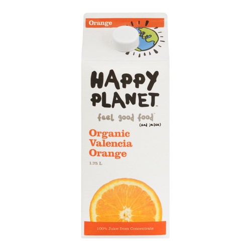 Happy Planet Organic Juice Orange Valencia 1.75 L