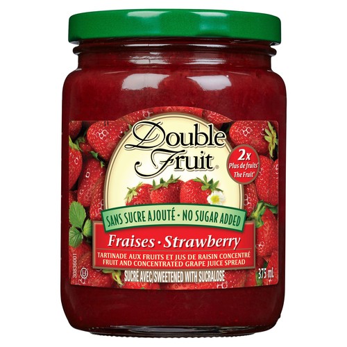 Double Fruit Reduced Sugar Jam Strawberry 375 ml