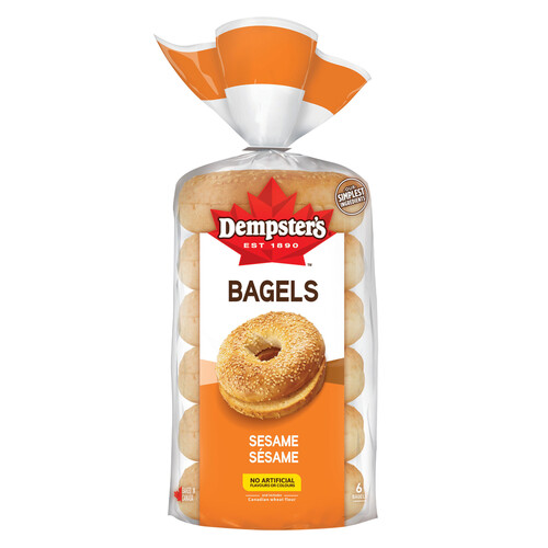 Dempster’s Sesame Bagels 6 Pack 450 g