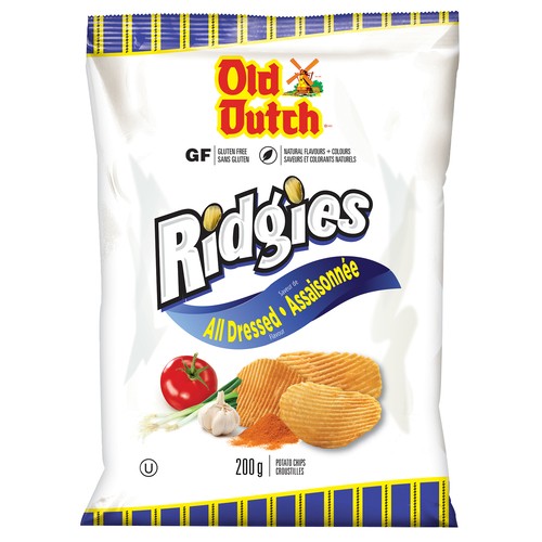 Old Dutch Gluten-Free Ridgies Potato Chips All Dressed 200 g