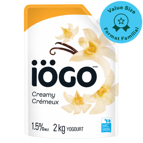 Iögo Lactose-Free 1.5% Yogurt Creamy Vanilla 2 kg