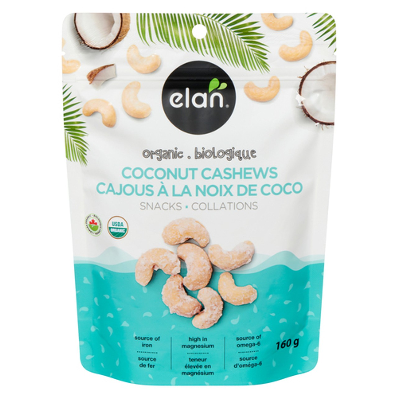 Elan Organic Coconut Cashews 160 g - Voilà Online Groceries & Offers