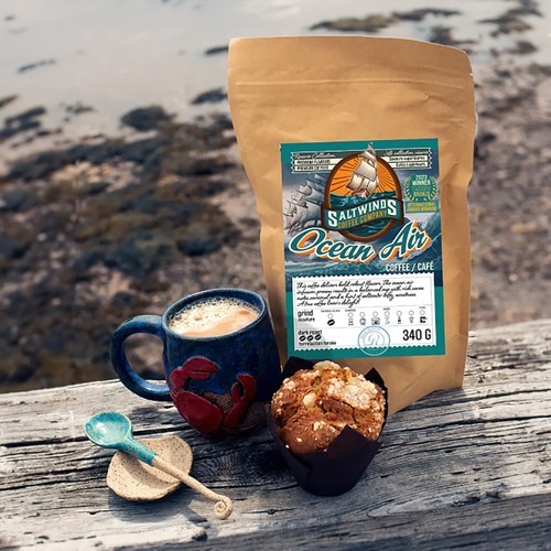 Saltwinds Coffee Company Whole Bean Coffee Ocean Air 340 g