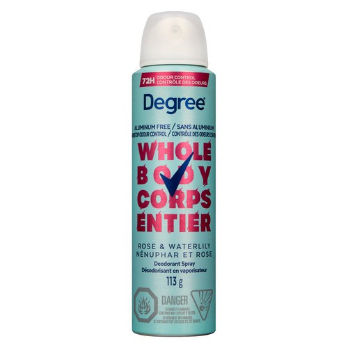 Degree Whole Body Deodorant Spray Rose & Waterlily 113 g