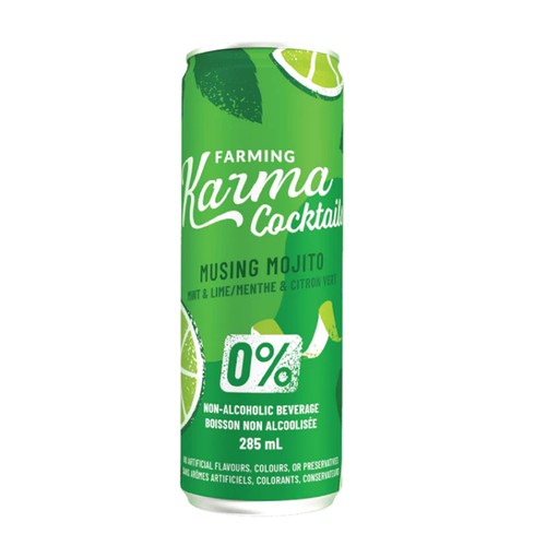 Farming Karma Cocktails 0% Alcohol Soda Musing Mojito 285 ml