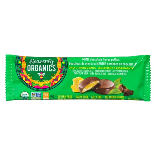 Heavenly Organics Honey Patties Mint Chocolate 33 g