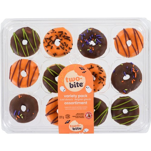 Two Bite Mini beignes assortis d’Halloween 227 g (congelés)