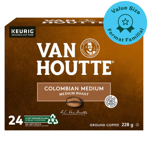 Van Houtte Coffee Pods Colombian Medium Roast 24 K-Cups 228 g