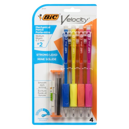 Bic Velocity Pencil 4 Pack 