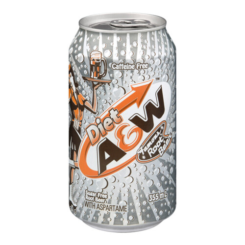 A&W Caffeine-Free Diet Soft Drink Root Beer 355 ml (can)