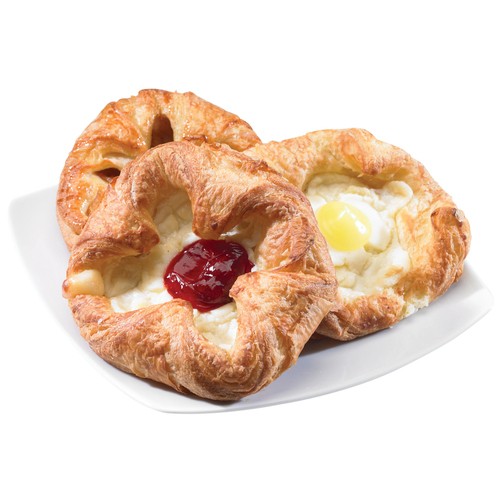 Assorted Danishes 100% Butter Raspberry, Apple & Cheese 4 x 105 g
