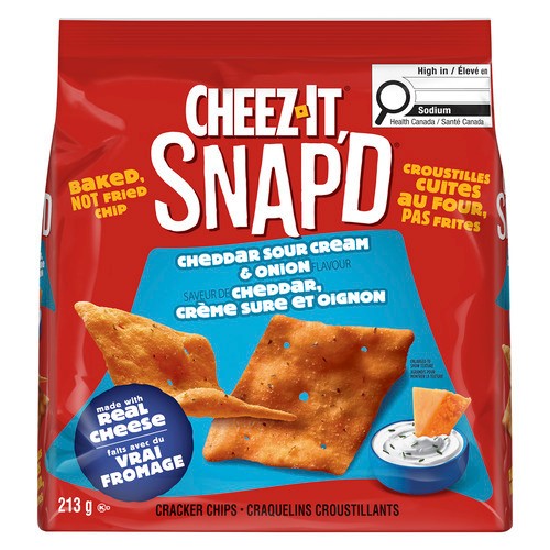 Kellogg Cheez It Snap'd Cracker Cheddar Sour Cream & Onion 213 g