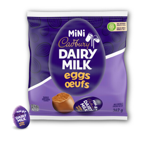 Cabury Dairy Milk Mini Solid Easter Chocolate Eggs Individually Wrapped 362 g