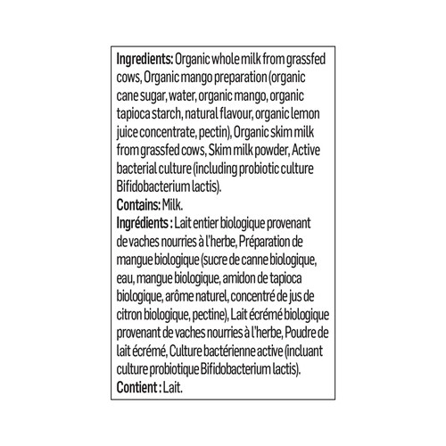 Olympic Organic 3% Yogurt Mango 650 g
