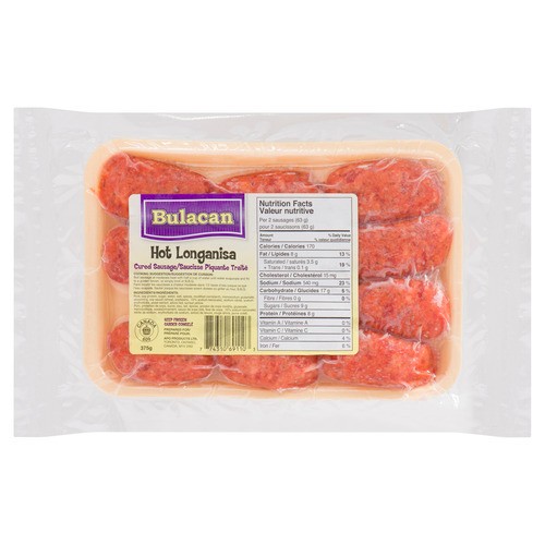 Bulacan Hot Longanisa Cured Sausage 375 g