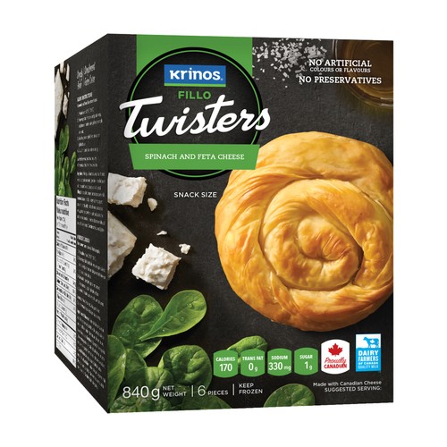 Krinos Fillo Twisters Spinach 840 g (frozen)