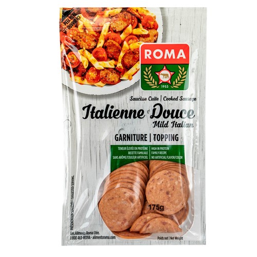 Roma Cooked Sausage Topping Mild Italian 175 g
