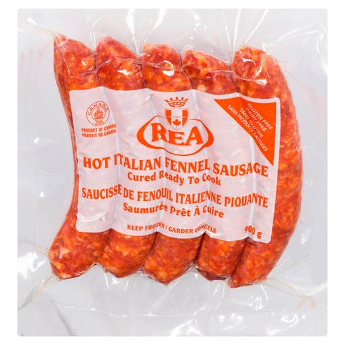 Rea Hot Italian Fennel Sausages Frozen 900 g