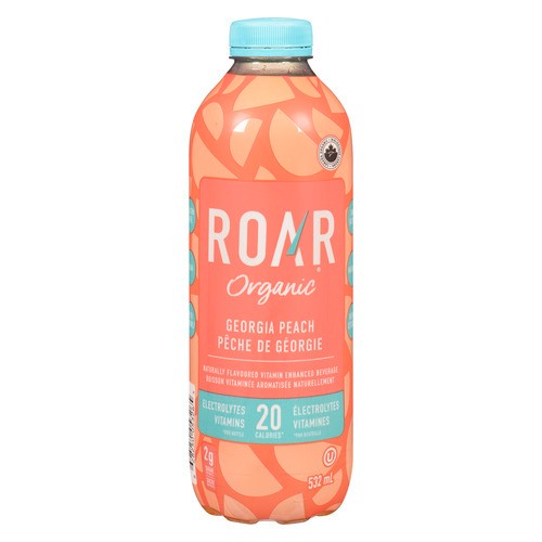 Roar Organic Vitamin Enhanced Beverage Georgia Peach 532 ml (bottle)
