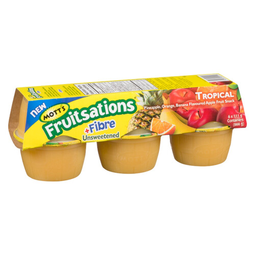 Mott's Fruitsations +Fibre Unsweetened Fruit Tropical Mix Flavoured 6 x 111 g