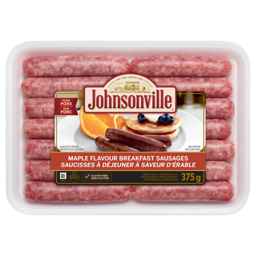 Johnsonville Gluten-Free Frozen Breakfast Sausage Maple 375 g