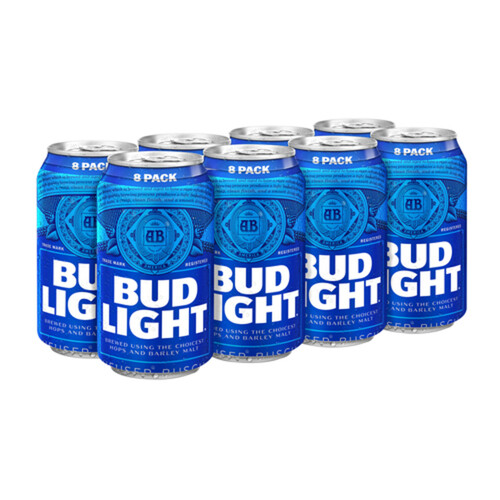 Bud Light Beer 8 x 355 ml (cans)