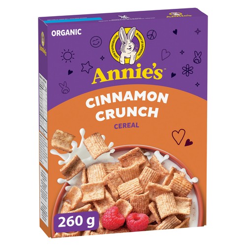 Annie’s Organic Cinnamon Crunch Breakfast Cereal Whole Grain 260 g