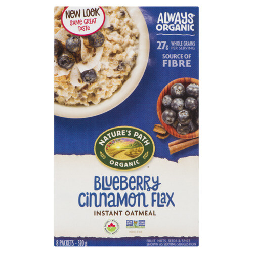 Nature's Path Organic Instant Oatmeal Blueberry Cinnamon Flax 320 g