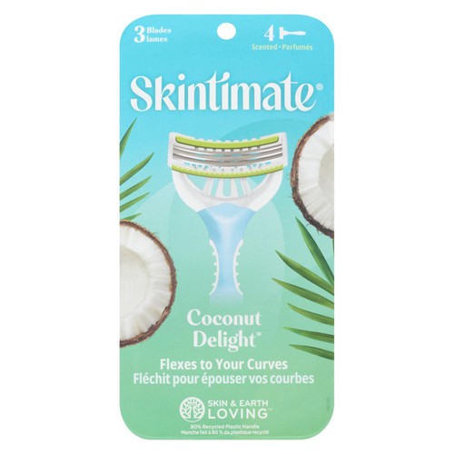 Skintimate 3 Blades Razors Coconut Delight 4 Pack