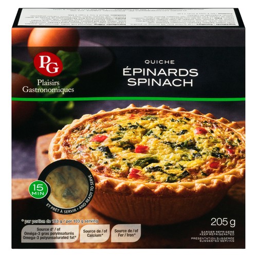 Plaisirs Gastronomiques Quiche Spinach 205 g