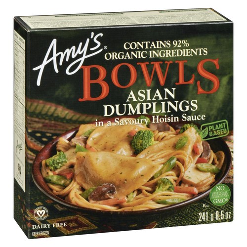 Amy's Kitchen Asian Dumplings in a Savory Hoisin Sauce Bowls 241 g