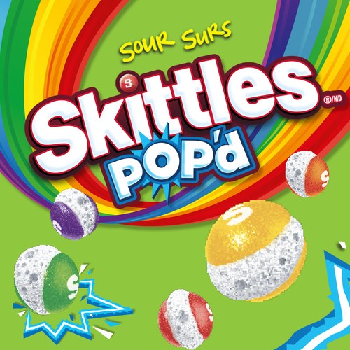 Skittles Pop'd Freeze Dried Candy Sour 155 g