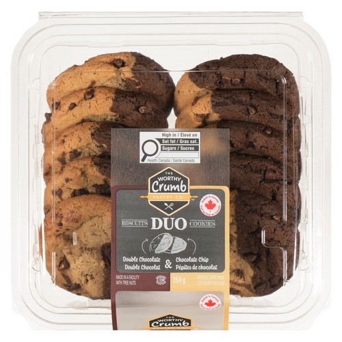 The Worthy Crumb Duo Cookiee Double Chocolate & Chocolate Chip 354 g